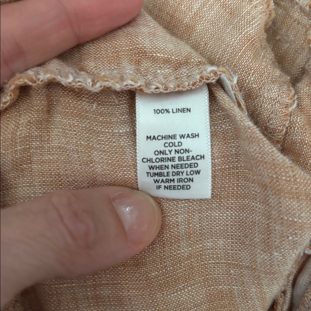 Lou & Gray Orange Linen Asymmetrical Zip Moto Jacket Size xS - Picture 6 of 6